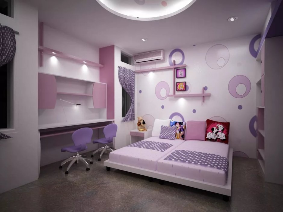 Детские комнаты для девочки дизайнерские