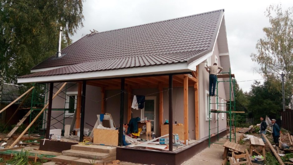 Крыша на пристройку к дому