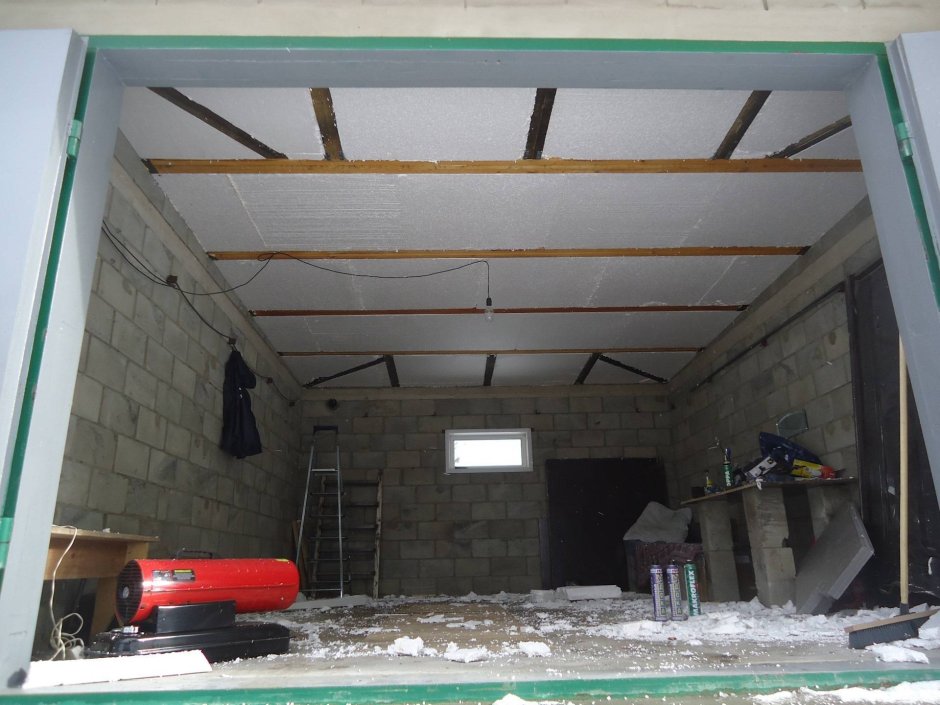 Утепление крыши гаража изнутри