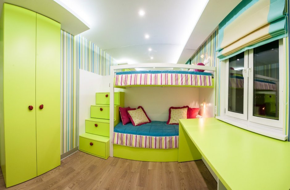 Детская комната для двоих разнополых 10 кв м