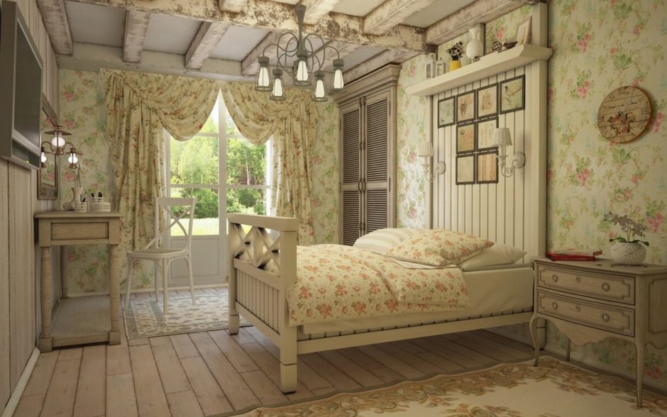 Маленькая спальня в прованском стиле