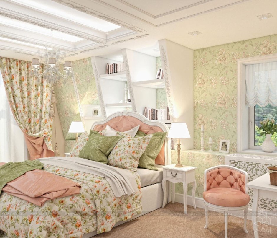 Спальня Прованс в интерьере