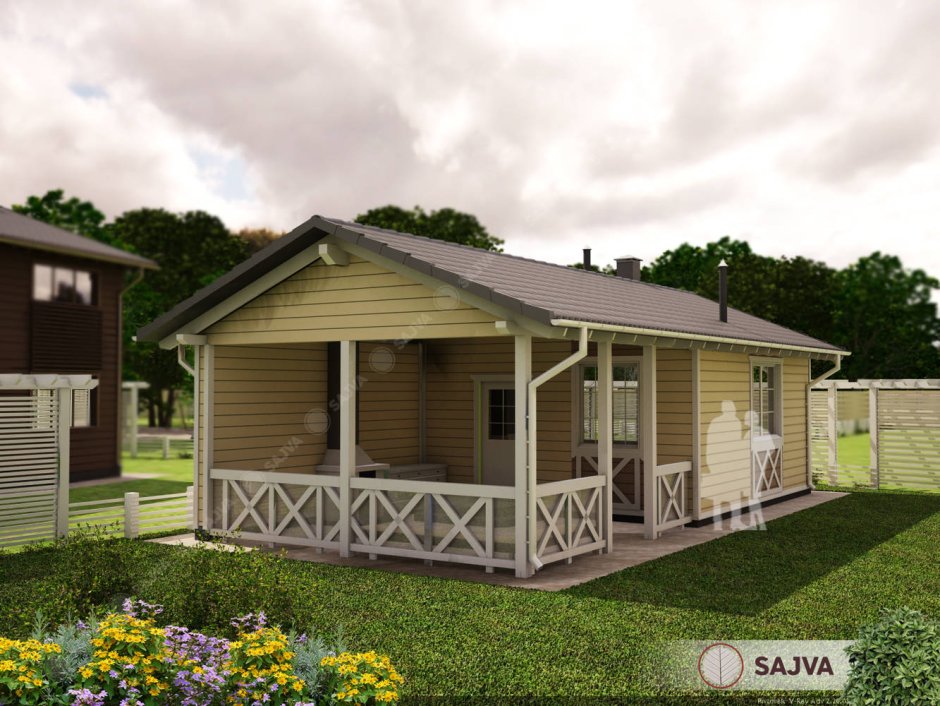 Баня с верандой и барбекю проекты 6х3