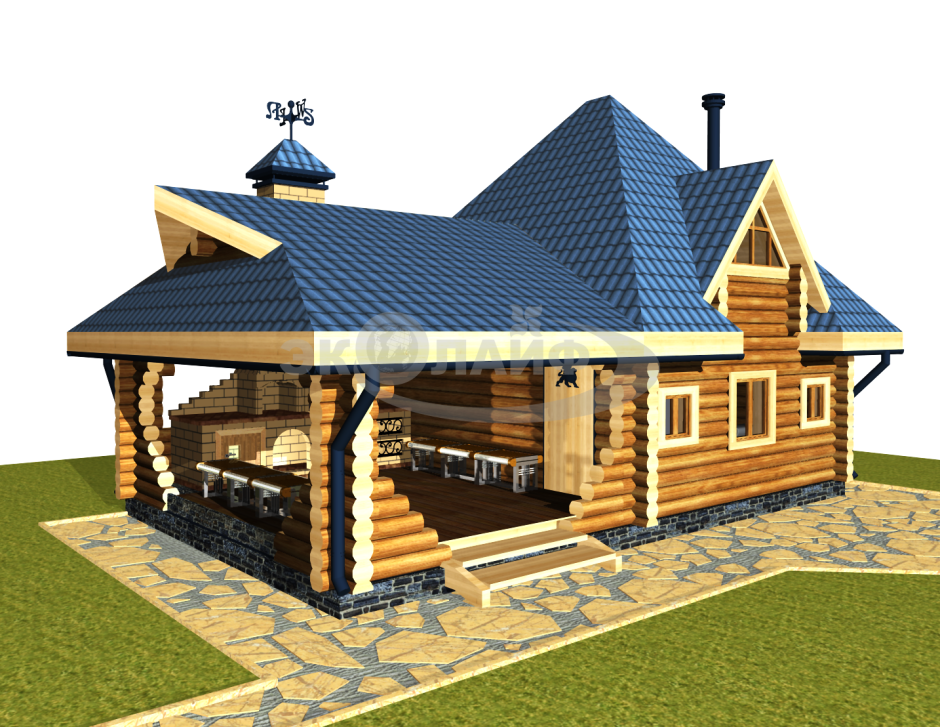 Баня с верандой и барбекю проекты 6х3