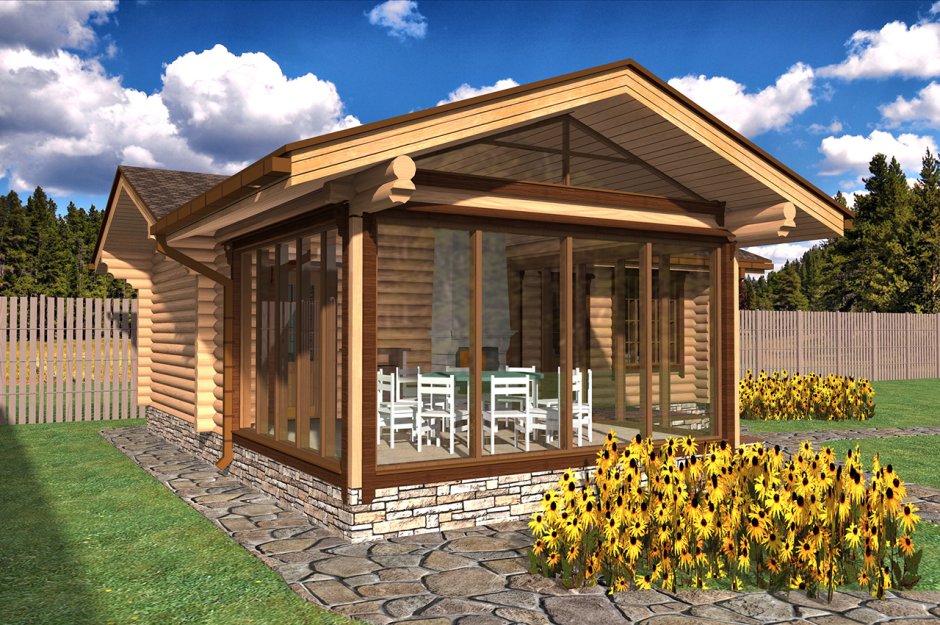 Каркасная баня 6х8