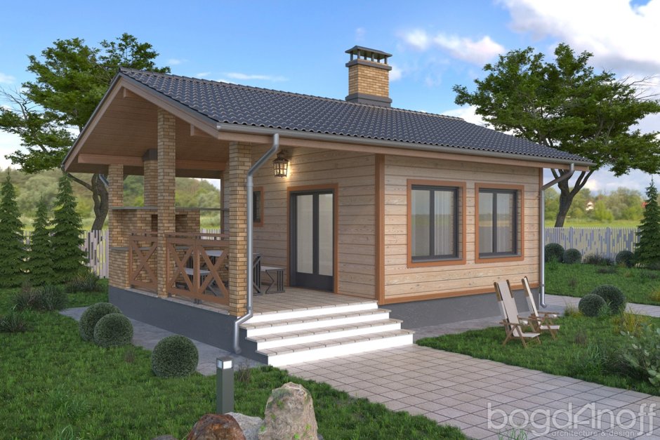 Баня с верандой под одной крышей проекты и летняя беседка