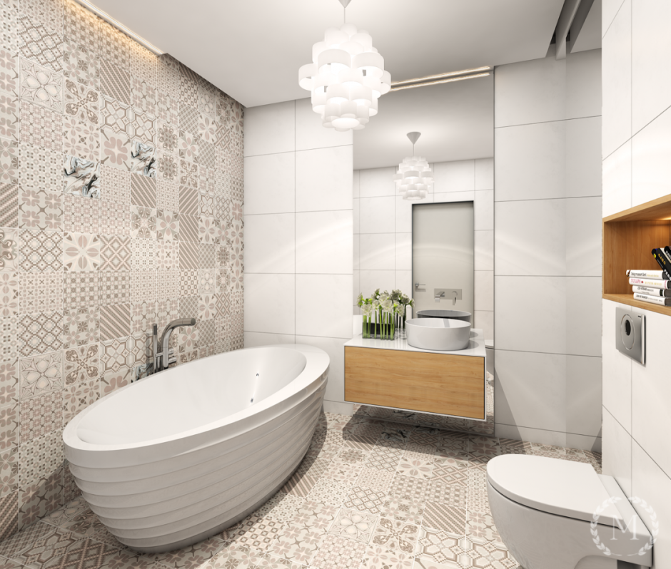 Ванная комната в светлых тонах