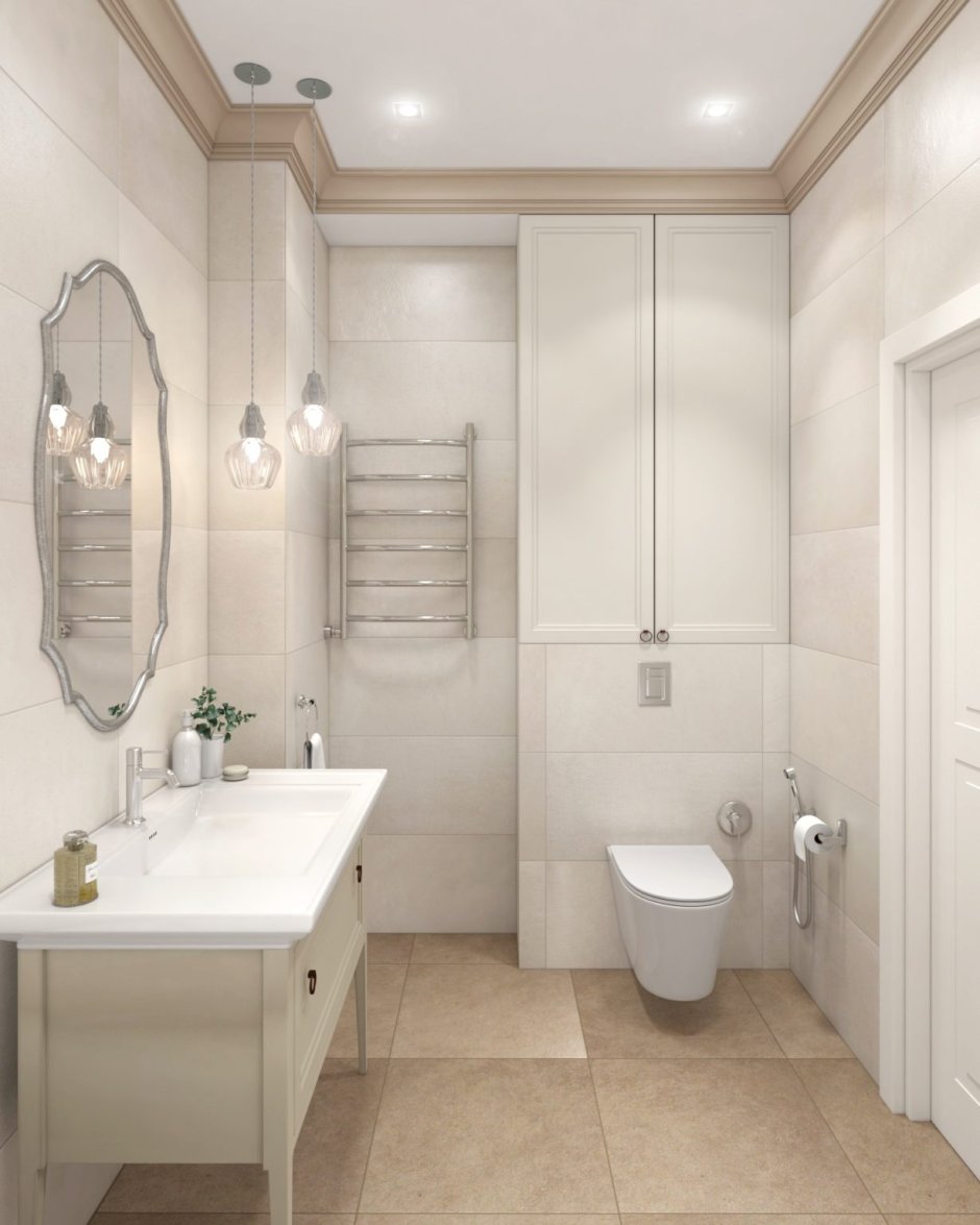 Ванна в светлых тонах