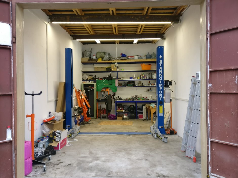Проект гаража с подъемником