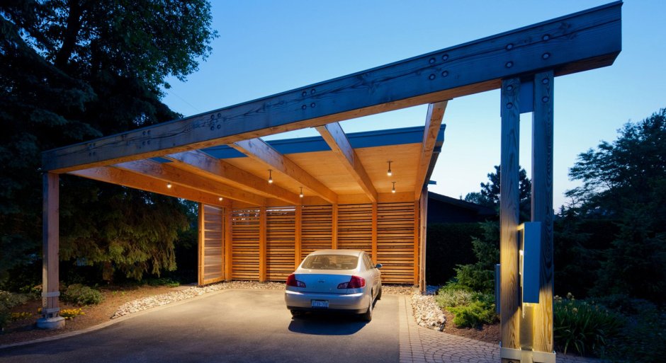 Гараж 6 на 8 с односкатной крышей