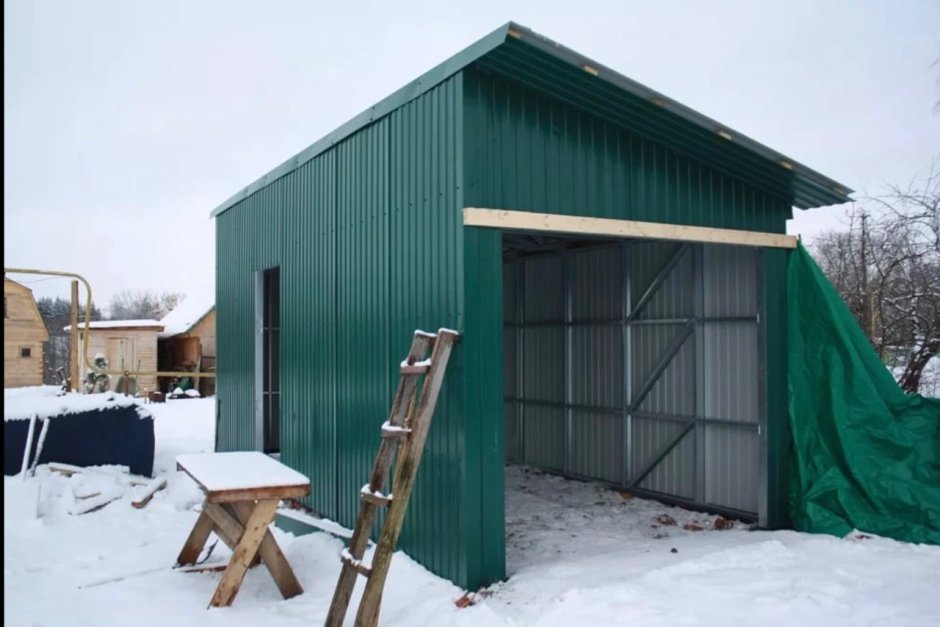 Гараж 7 на 6 из пеноблоков