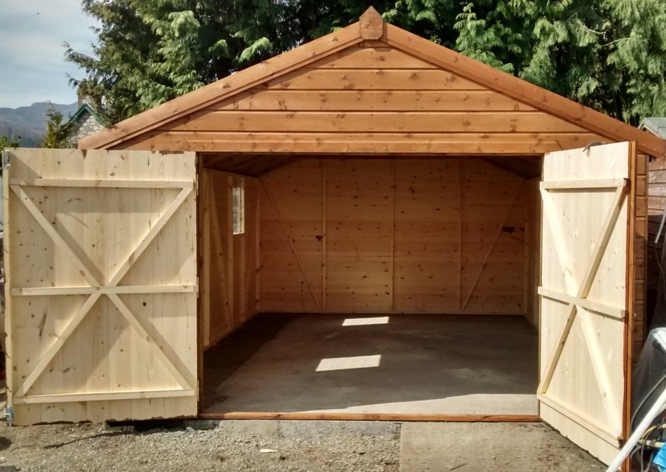 Постройка деревянного гаража