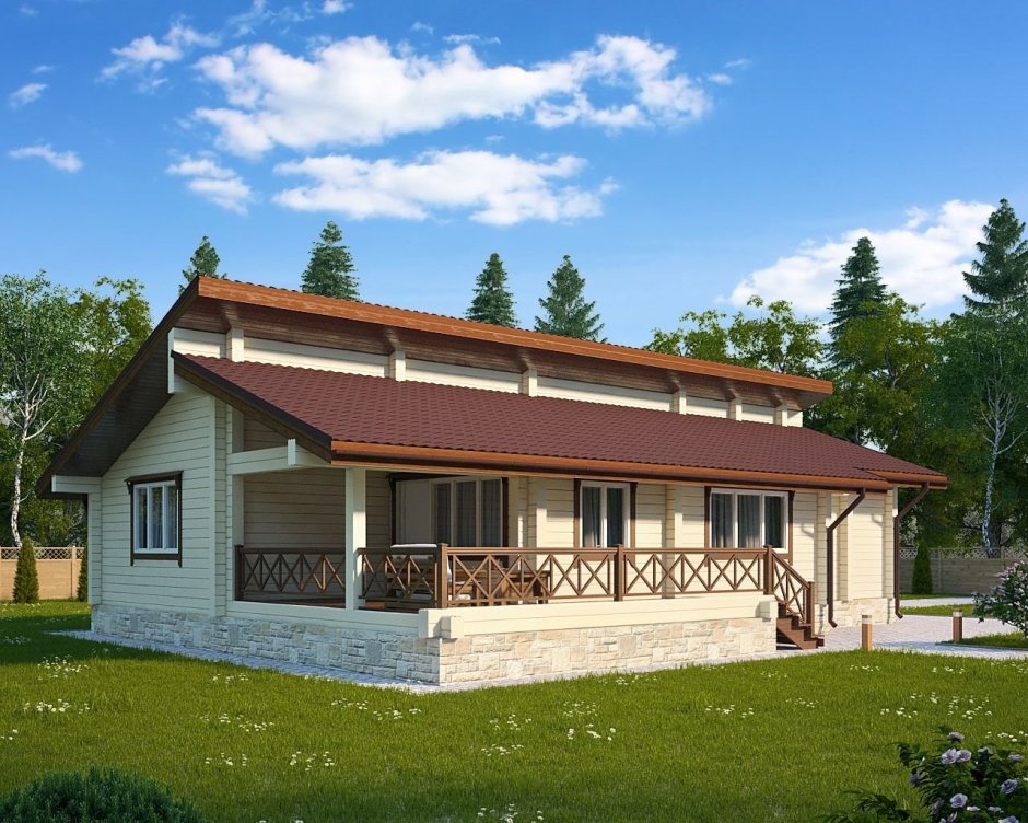 Скандинавский дом 80 кв метров с односкатной крышей