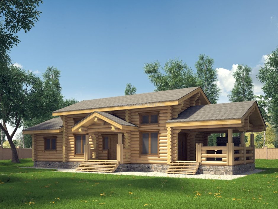 Дом из клееного бруса 1 этажный Kontio