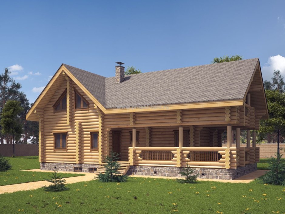 Домик с большой верандой