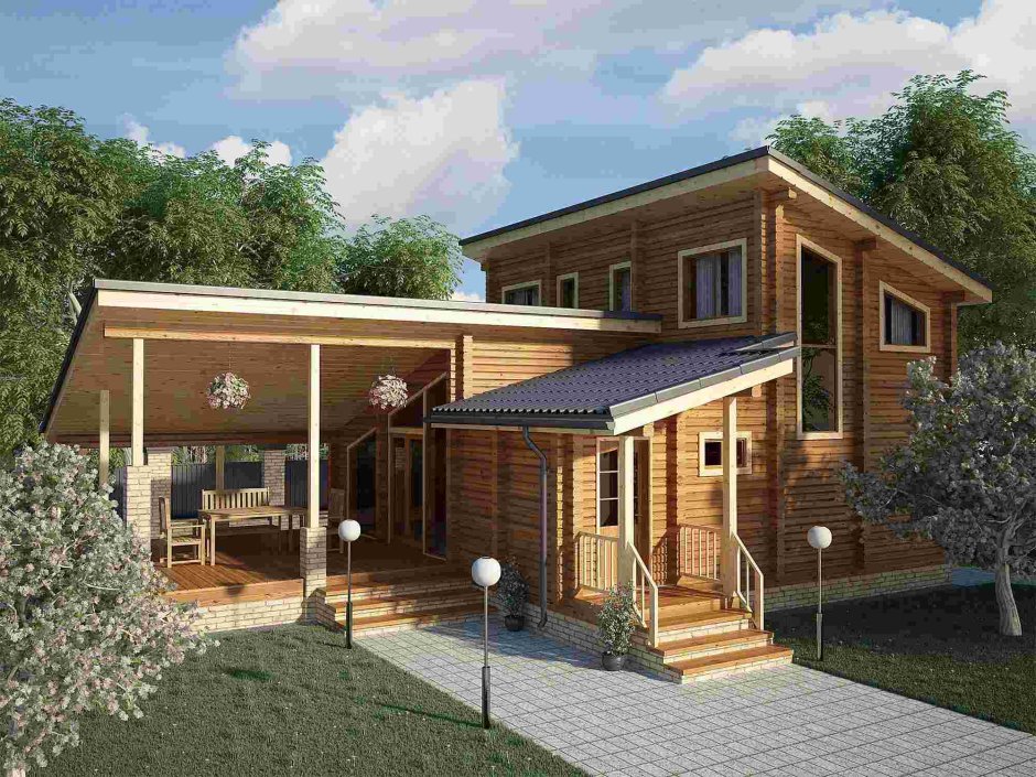 Баня из клееного бруса 4х10