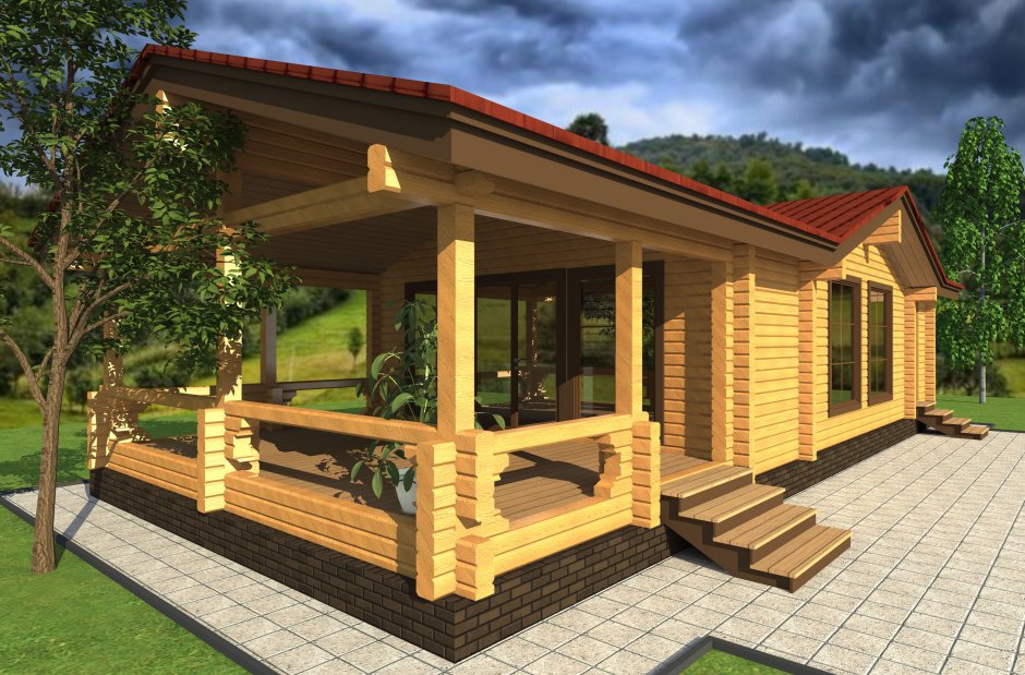 Двухэтажная баня 5х4