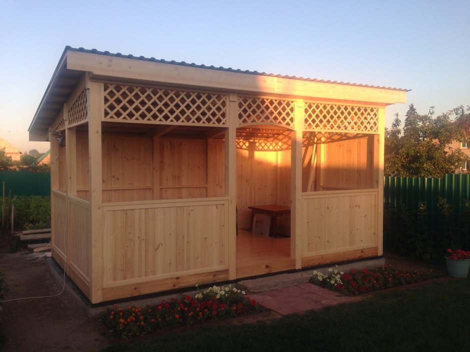 Беседка односкатная 3х3 односкатная