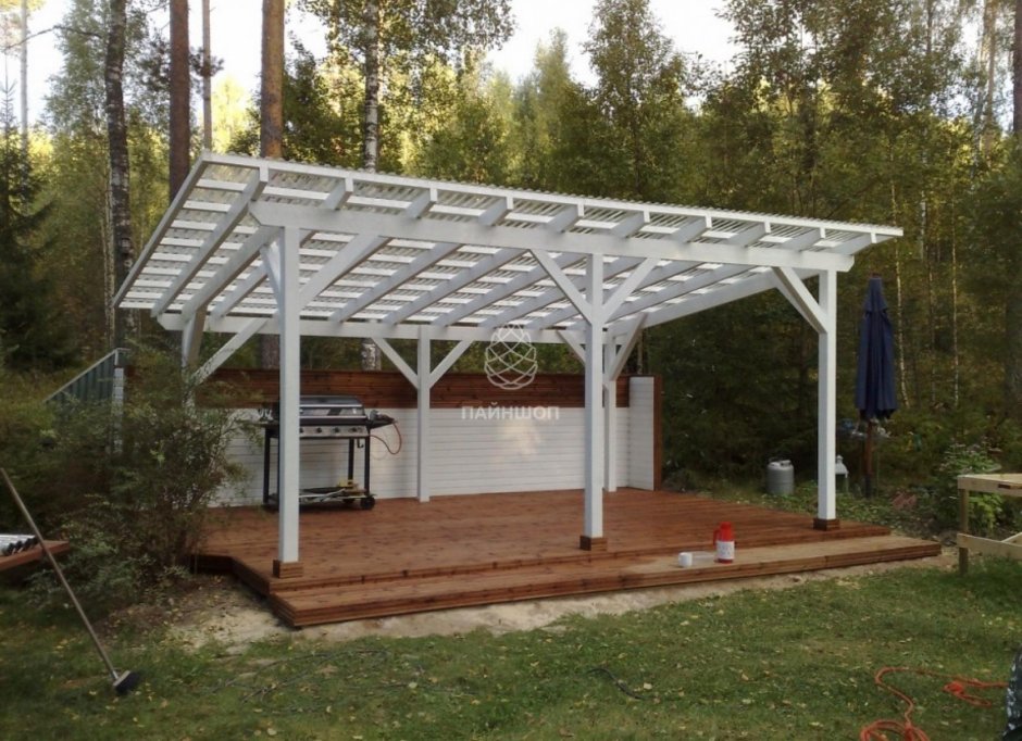Беседка 3на5 односкатная