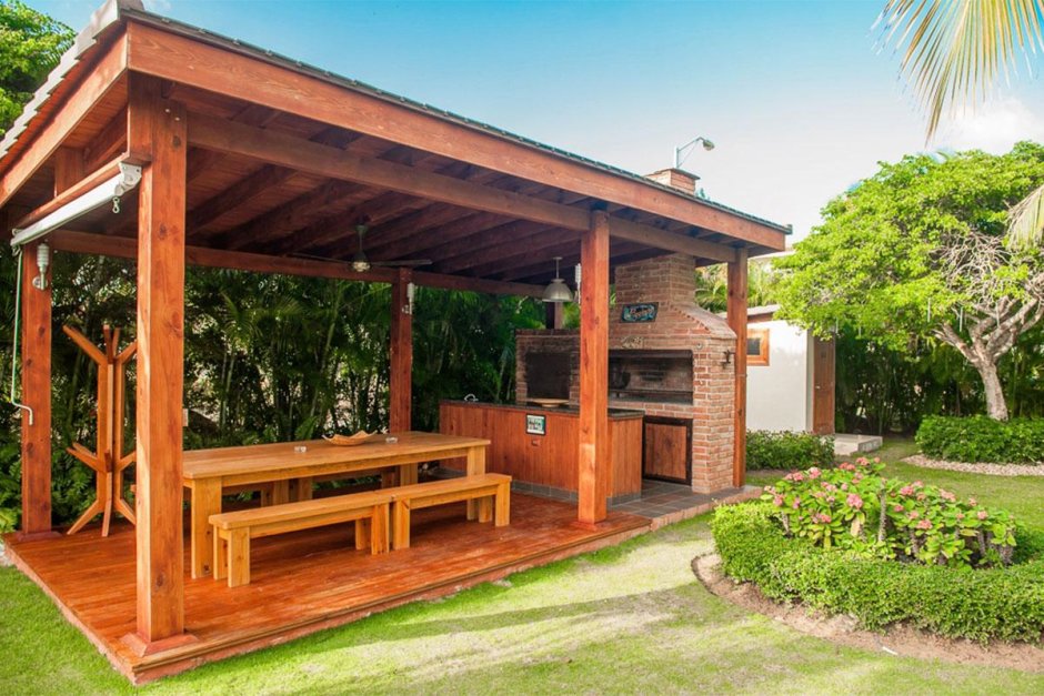 Летняя веранда из бруса