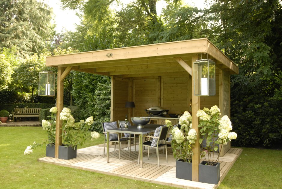 Беседка металл 3х4 односкатный