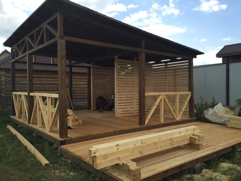 Беседка 3на5 односкатная