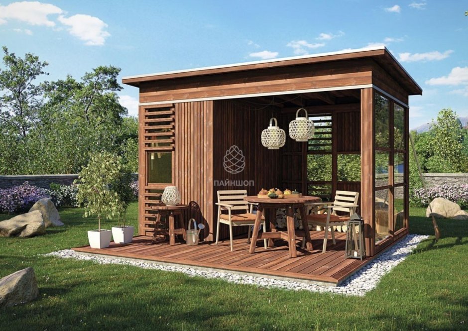 Односкатная беседка 2.5на4.5