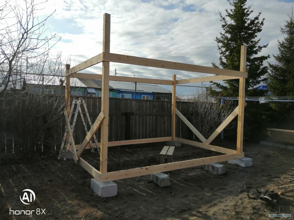 Односкатная беседка 4х5