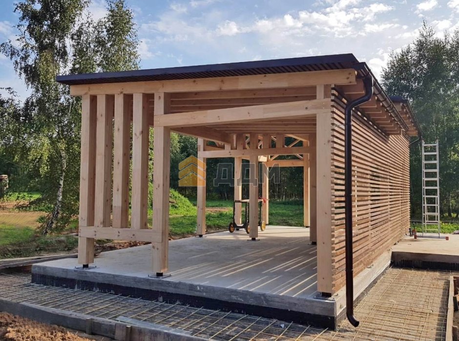 Беседка односкатная 6х3