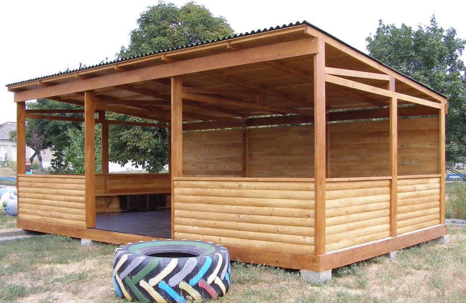 Беседка 3на5 односкатная