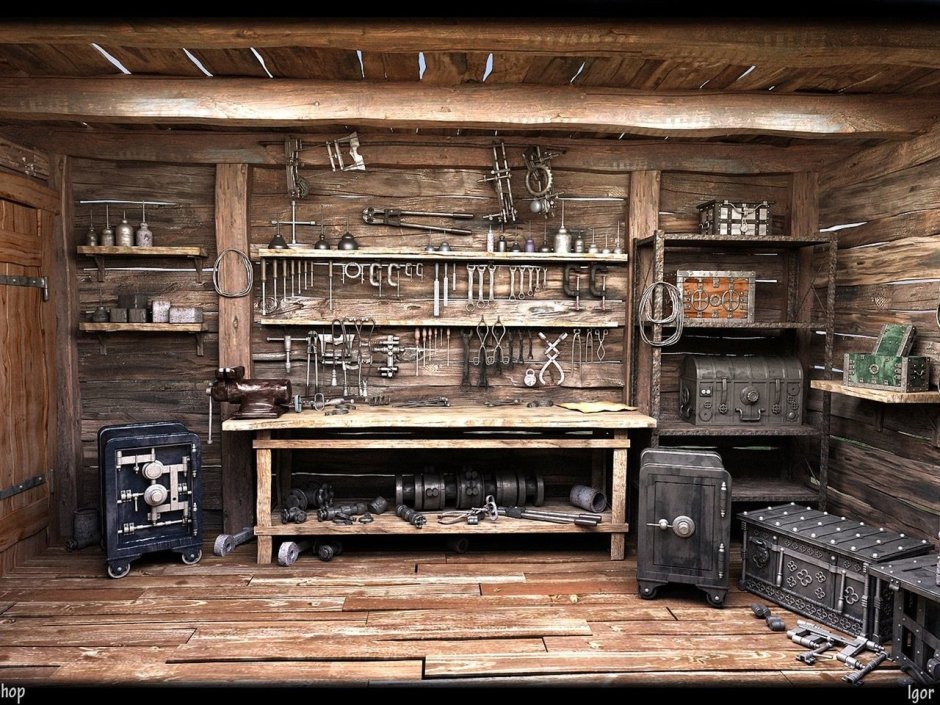 Старинная столярная мастерская