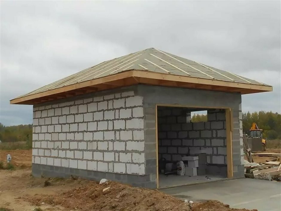 Сарай из пеноблоков 4x3