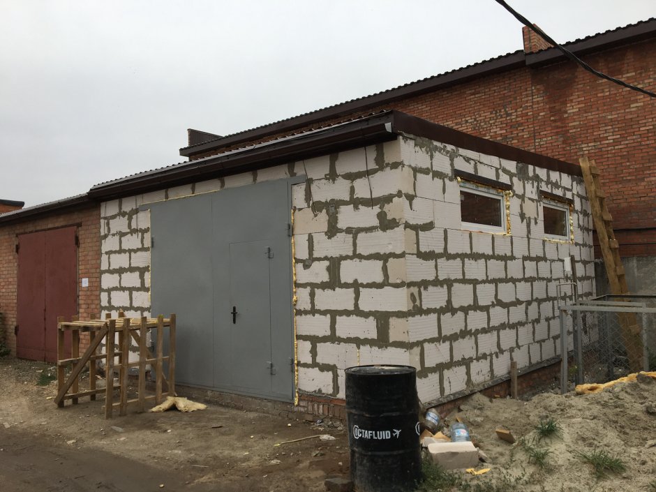 Гараж из пеноблоков отапливаемый