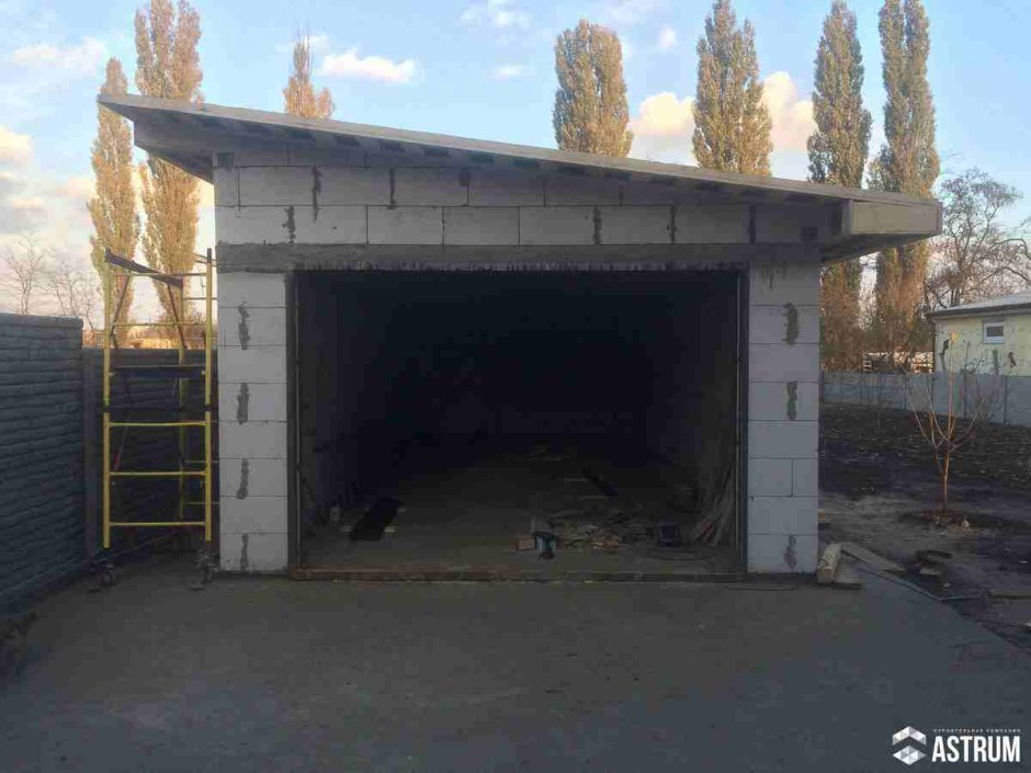 Гараж из газобетона