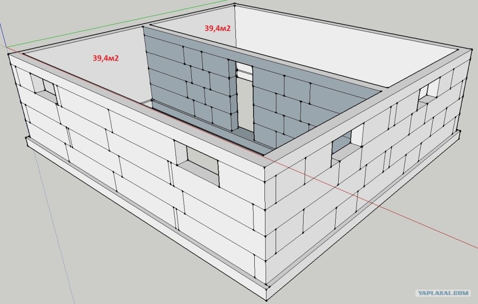 Окна в цокольном этаже из блоков ФБС