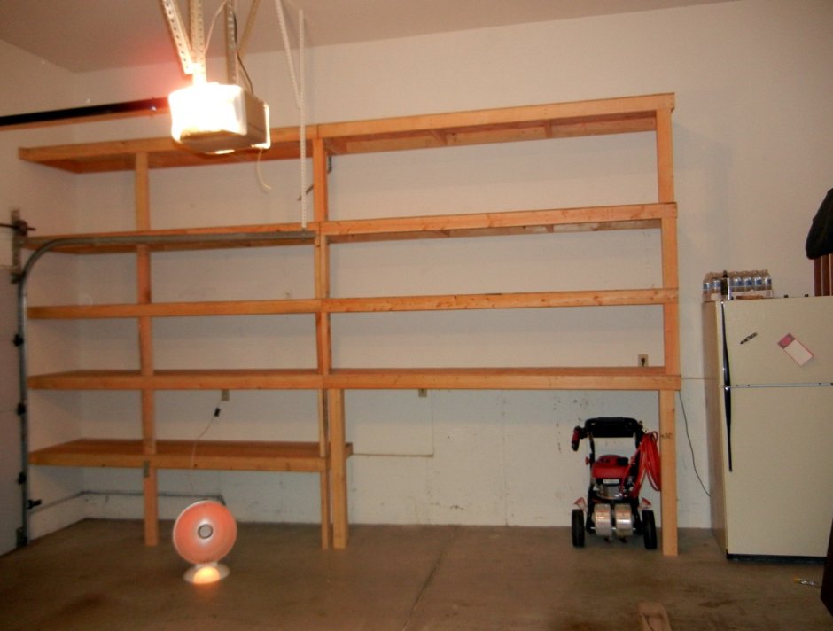 Планировка стеллажей в гараже