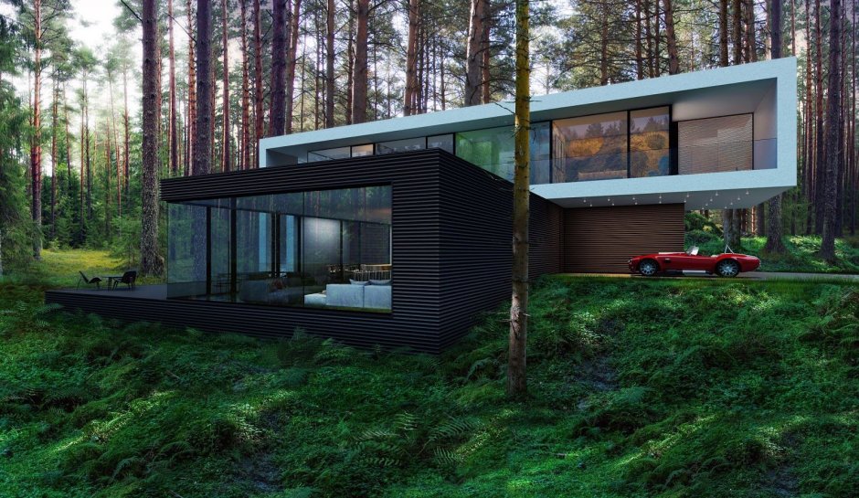 Автономный дом в лесу