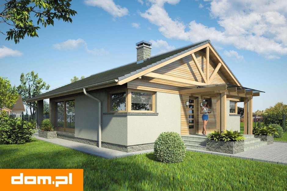 Одроэ ажный дом с двускатной крышей