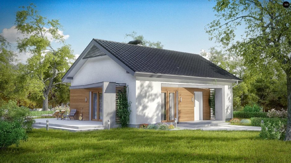 Дом 80 м2 одноэтажный каркасный дом