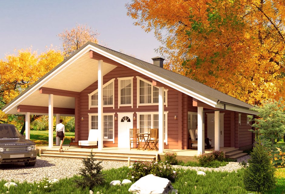 Дом из клееного бруса 100м2