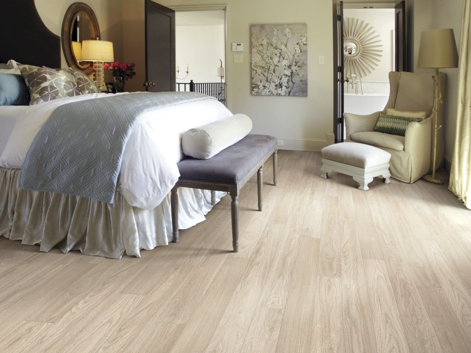 Беленый дуб ламинат Кронотекс