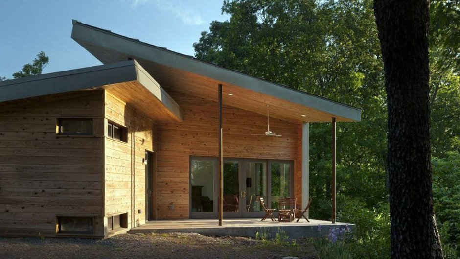 Tiny House с односкатной крышей