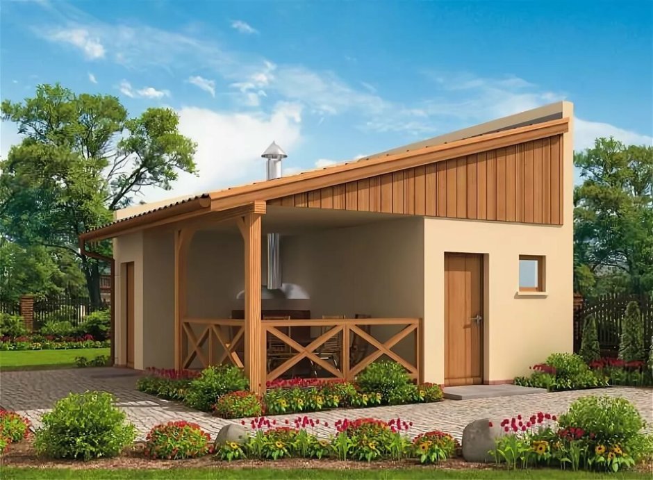 Скандинавский дом 80 кв метров с односкатной крышей