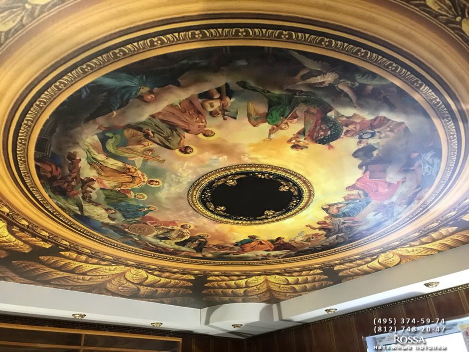 Фотопечать натяжные потолки в стиле Версаче