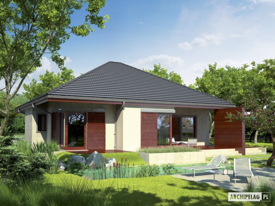 Кирпичные дома одноэтажные в скандинавском стиле