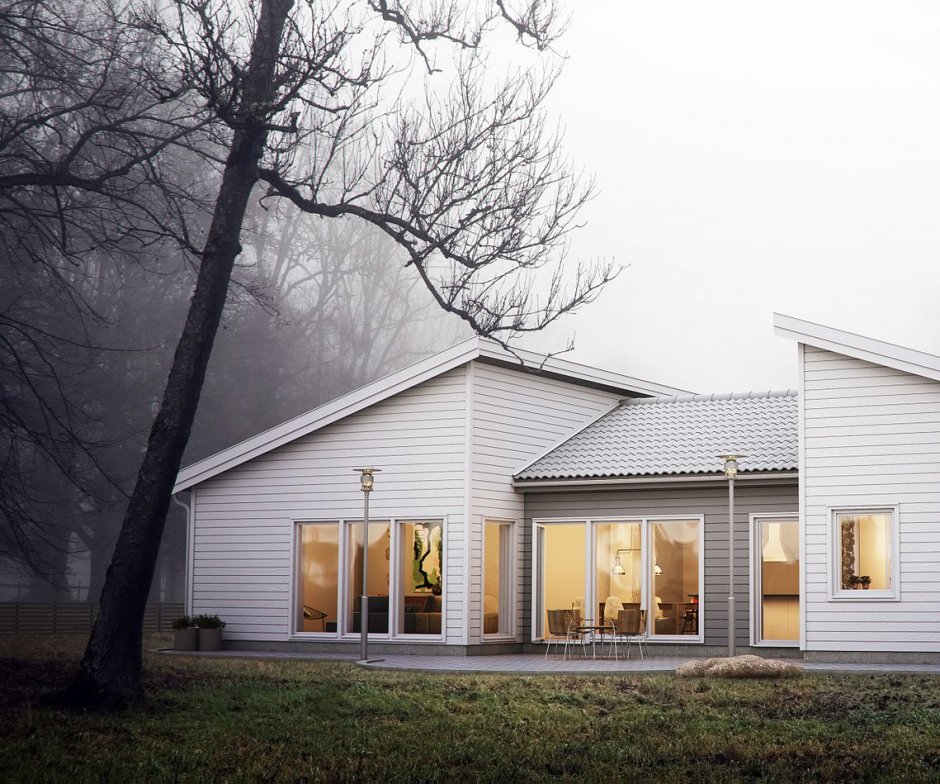 Одноэтажный дом финский Скандинавский шведский