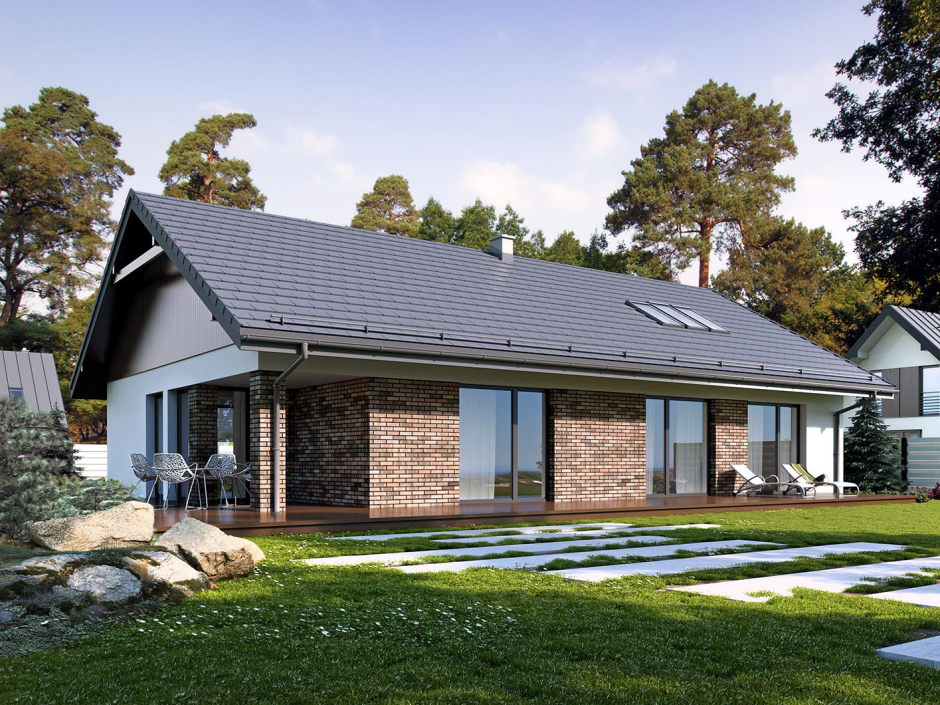 Современный одноэтажный дом