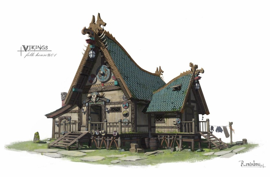 Викингский дом концепт арт