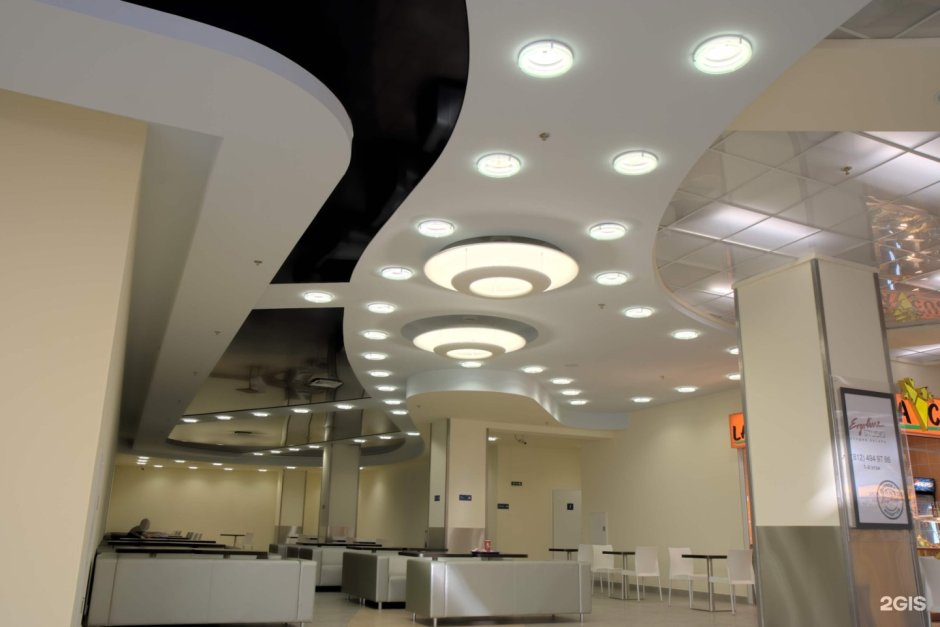 Многоуровневые потолки в офисе