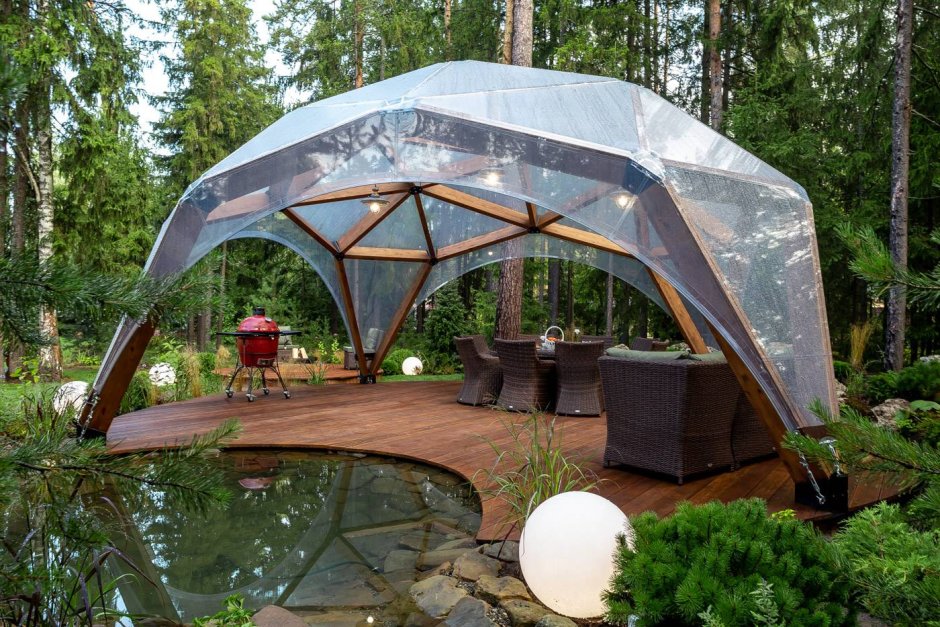 Летняя беседка с мангалом